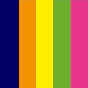 blau/grün/gelb/orange/pink
