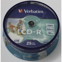 VERBATIM CD-Rohlinge Spindel extra protection 25 Stück
