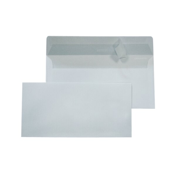 Briefkuverts mit Strip weiß 11x23cm 90g mit Fenster 25 Stück