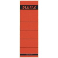 Etichetta dorsale adesiva LEITZ rosso 10 pezzi 61 x 191 mm