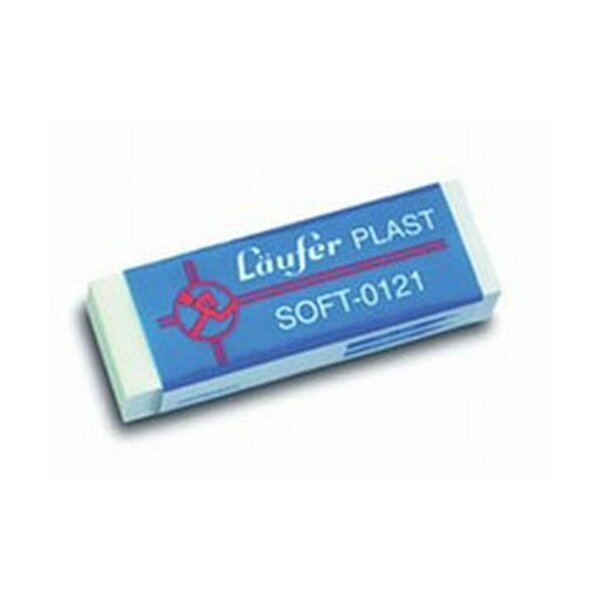 LÄUFER Radierer Plast / Plast 0121 Combi für Blei- und Farbstifte 65 x 21 x 12mm