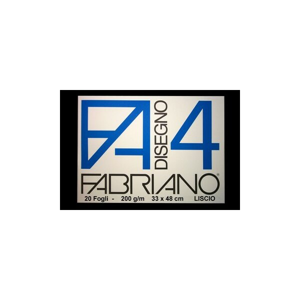 Zeichenblock Fabriano F4 33x48 glatt (20 Blatt)