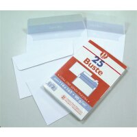 Kuvert Edera mit Strip 11,4x16,2 weiß(25) 0609