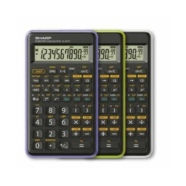 Sharp Taschenrechner EL501TBWH 146 Funktionen 7,5x14,4x1 cm (BxTxH) wiss.- d.a.l. advanced