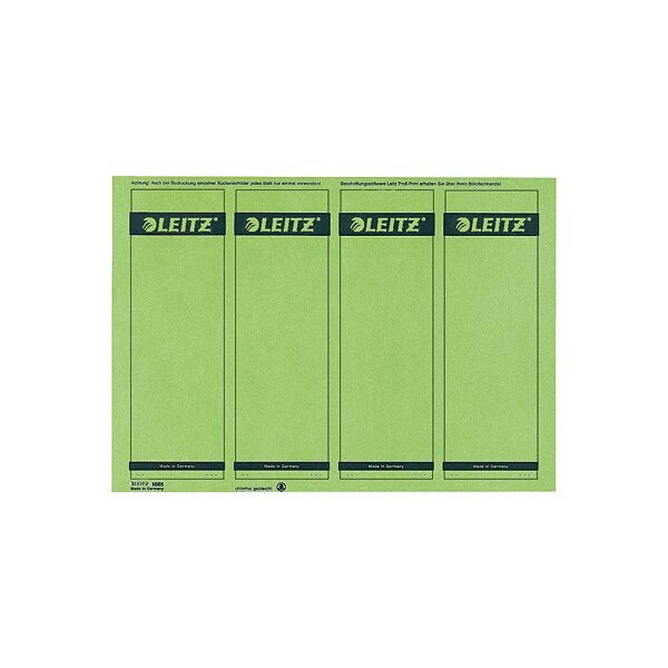 Etichetta dorsale stampabile su PC LEITZ verde 61x191mm