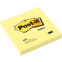 Post-it Haftnotizen 654 76x76 gelb
