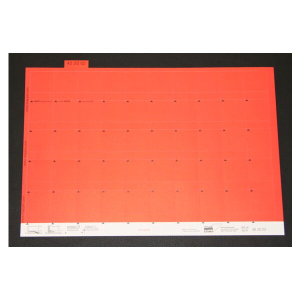 Mappei Reiter für numerische Suchbegriffe, Karton, 
30 mm Breite, Farbe: rot 402002