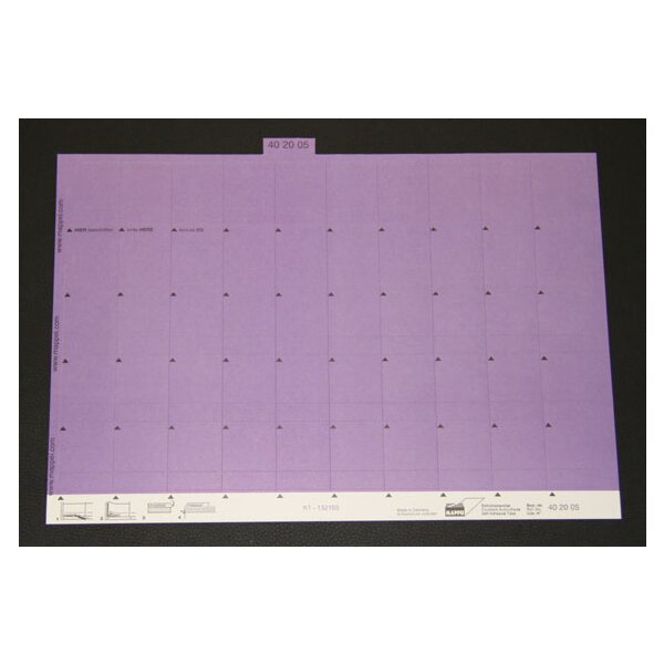 Mappei Reiter für numerische Suchbegriffe, Karton, 
30 mm Breite, Farbe: violett 402005