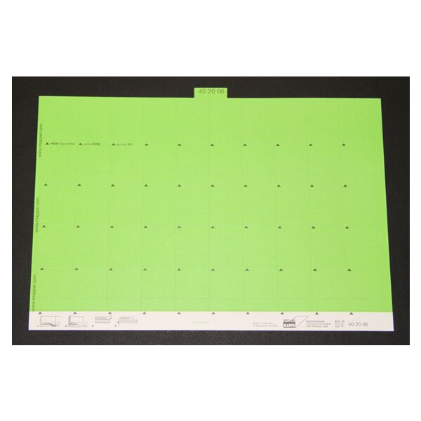 Mappei Reiter für numerische Suchbegriffe, Karton, 
30 mm Breite, Farbe: grün 402006