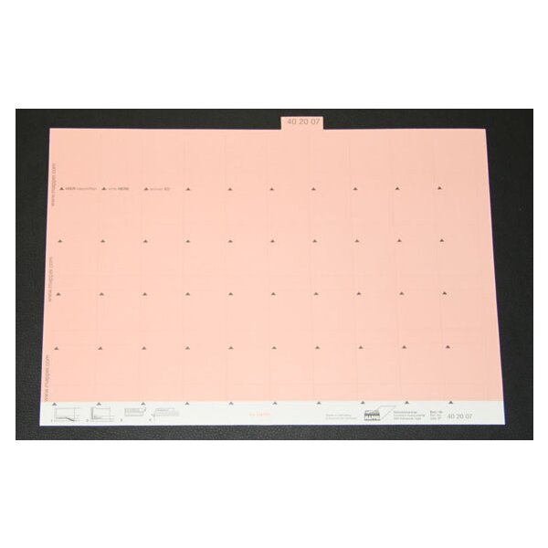 Mappei Reiter für numerische Suchbegriffe, Karton, 
30 mm Breite, Farbe: rosa 402007