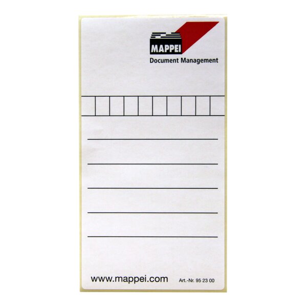 Mappei etichetta posteriore, autoadesiva o per tasca 963080 e clip di ricambio 963081 cartoncino, colore: bianco 952300