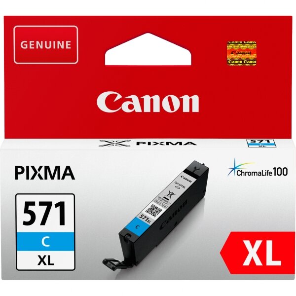 Canon 0332C001 Inkjet Tintenpatrone hoher Ergiebigkeit CLI-571C XL cyan