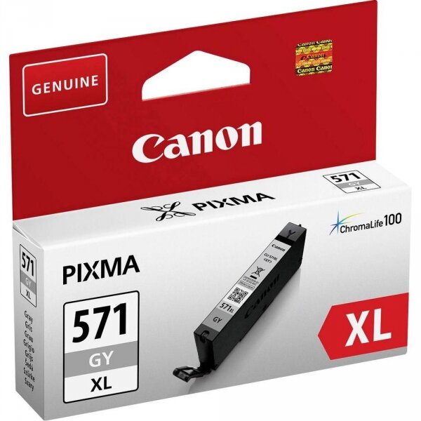 Canon 0335C001 Inkjet Tintenpatrone hoher Ergiebigkeit CLI-571GY XL grau
