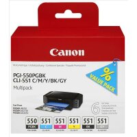 Canon 6496B005 6er-Packung Inkjet-Tintenpatronen...