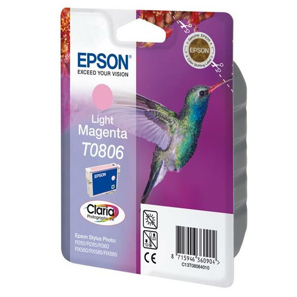 Epson C13T08064011 Inkjet Tintenpatrone Blister RS CLARIA T0806 magenta hell