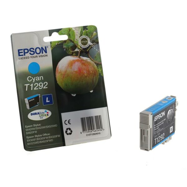 Epson C13T12924011 Inkjet Tintenpatrone Pigmentierte Tinte Blister RS Durab.Ult./Mela-L T1292 cyan