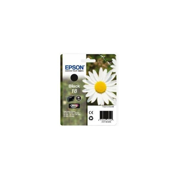 Epson C13T18014010 Inkjet Tintenpatrone Pigmentierte Tinte Blister RS Claria Home 18/MARGHERITA schwarz