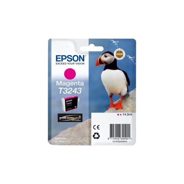 Epson C13T32434010 Inkjet Tintenpatrone T3243 magenta