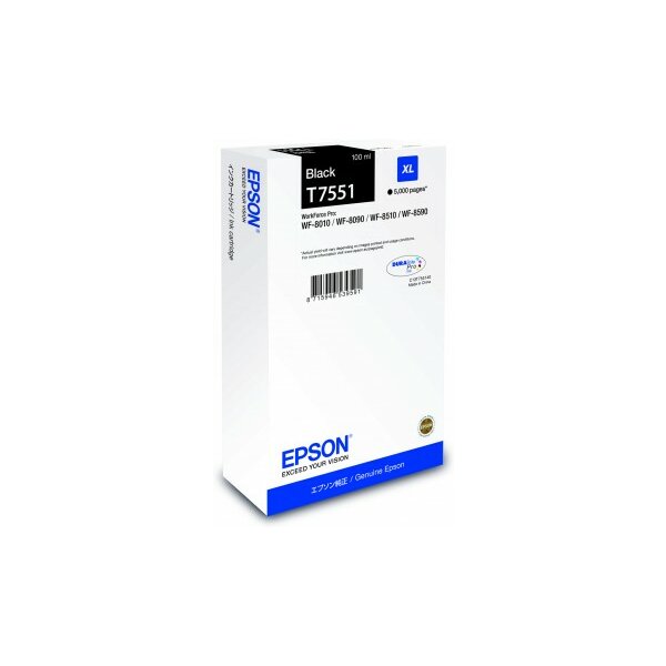 Epson C13T755140 Inkjet Tintenpatrone Extra High Yield T7551XL schwarz