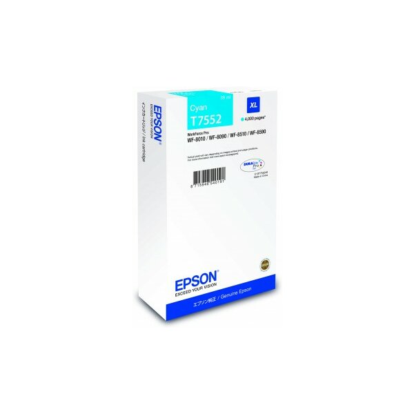Epson C13T755240 Inkjet Tintenpatrone Extra High Yield T7552XL cyan