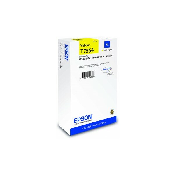 Epson C13T755440 Inkjet Tintenpatrone Extra High Yield T7554XL gelb
