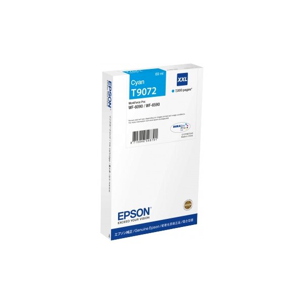 Epson C13T907240 Inkjet Tintenpatrone Extra High Yield Pigmentierte Tinte DURABrite Ultra T9072 cyan
