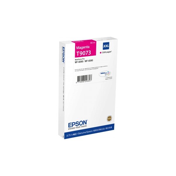 Epson C13T907340 Inkjet Tintenpatrone Extra High Yield Pigmentierte Tinte DURABrite Ultra T9073 magenta