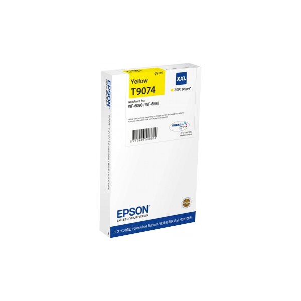 Epson C13T907440 Inkjet Tintenpatrone Extra High Yield Pigmentierte Tinte DURABrite Ultra T9074 gelb