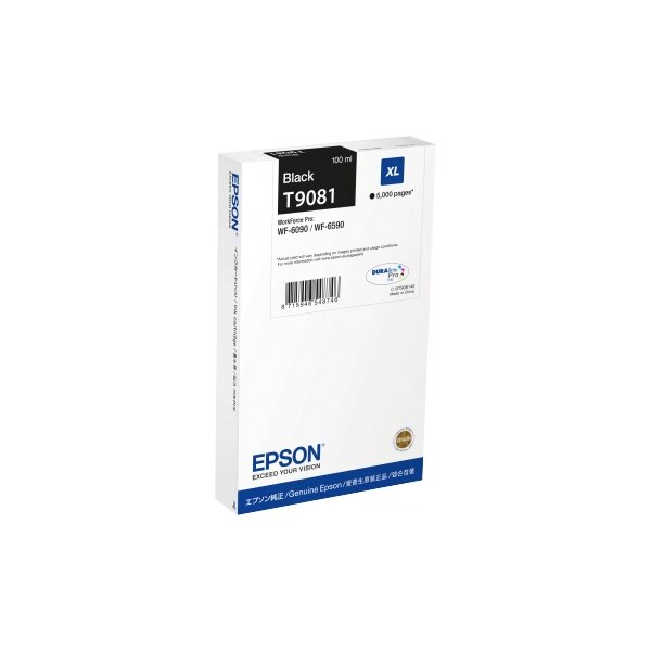 Epson C13T908140 Inkjet Tintenpatrone Extra High Yield Pigmentierte Tinte DURABrite Ultra T9081 schwarz