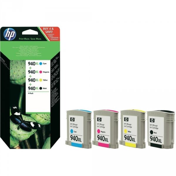 HP C2N93AE Combo pack Inkjet Tintenpatrone Blister 940XL schwarz+cyan+magenta+gelb