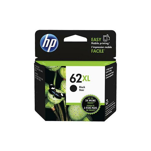 HP C2P05AE Inkjet Tintenpatrone hoher Ergiebigkeit 62XL schwarz