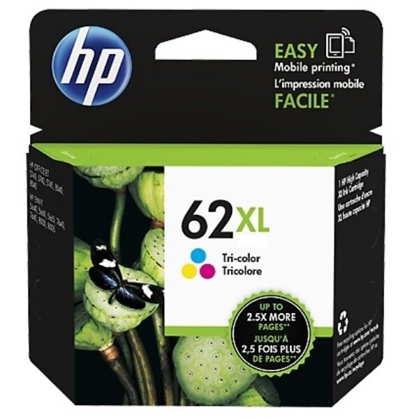 HP C2P07AE Inkjet Tintenpatrone hoher Ergiebigkeit 62XL 3-farbig