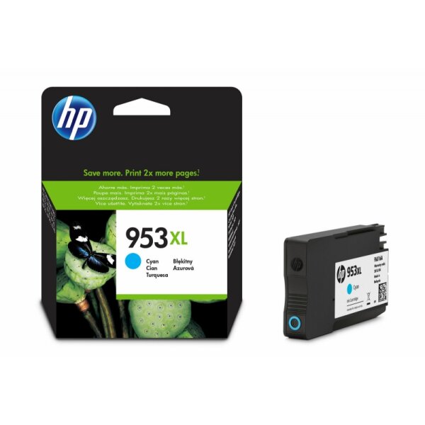 HP F6U16AE Inkjet Tintenpatrone hoher Ergiebigkeit 953XL cyan