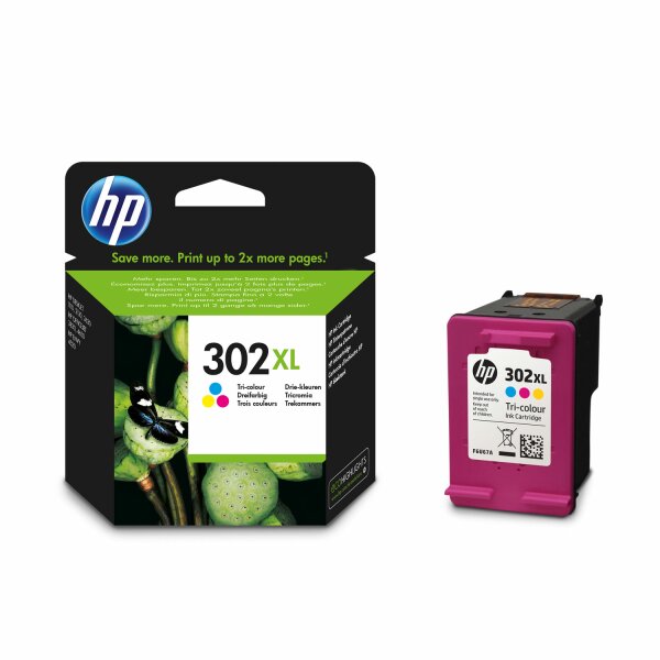 HP F6U67AE Cartuccia inkjet alta resa 302XL 3 colori
