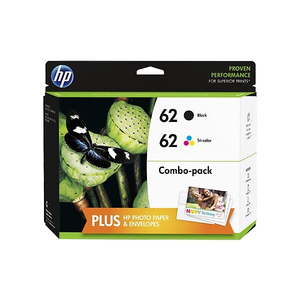 HP J3M80AE Combo pack Inkjet Tintenpatrone 62 schwarz +Farbe