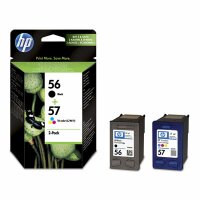 HP SA342AE Conf. 2 cartucce inkjet blister 56/57 nero...