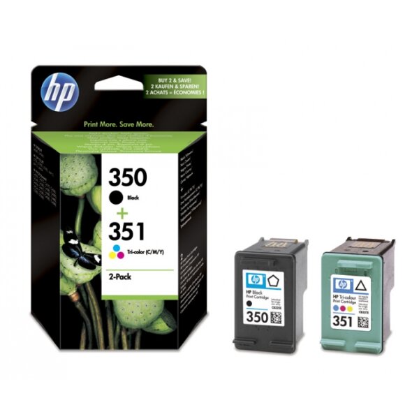 HP SD412EE 2er-Packung Inkjet-Tintenpatronen Blister 350/351 schwarz 3-farbig