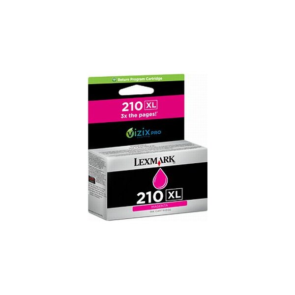 Lexmark 14L0176E Inkjet Tintenpatrone High Yield Return Program 210XL magenta