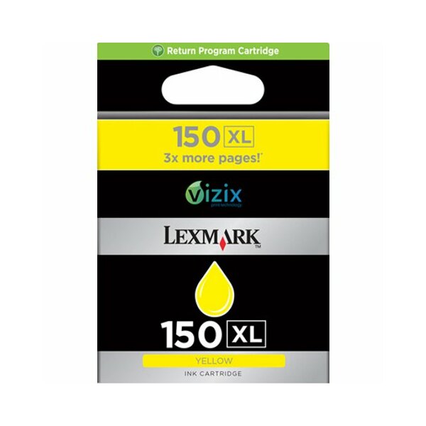 Lexmark 14N1618E Inkjet Tintenpatrone High Yield Return Program 150XL gelb