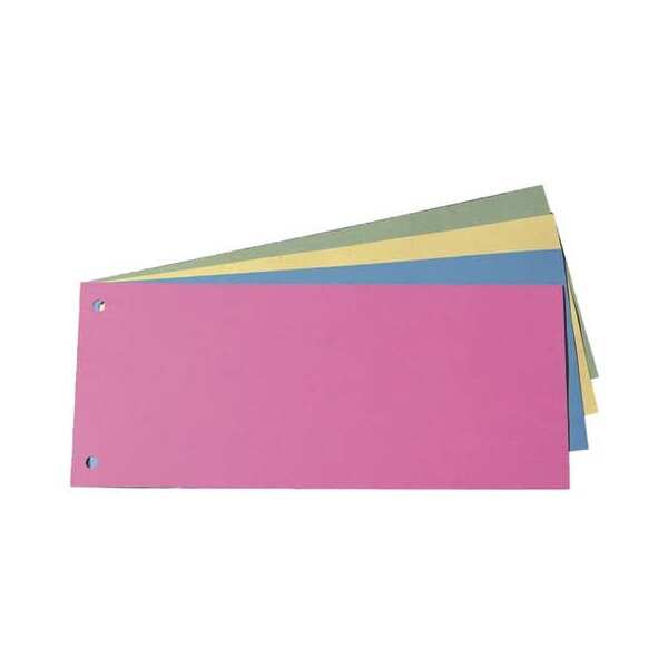 Trennstreifen 240x105mm farbig sortiert (40) blau/gelb/gruen/rosa