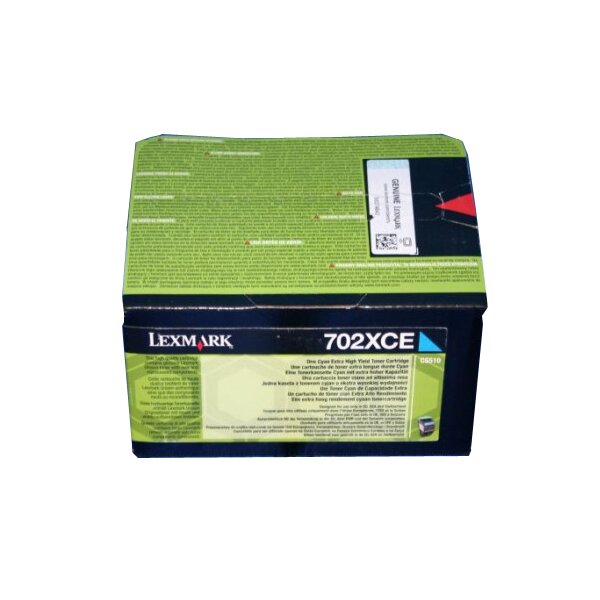 Lexmark 70C2XCE Toner Extra High Yield Corporate Cartridges 702XCE cyan