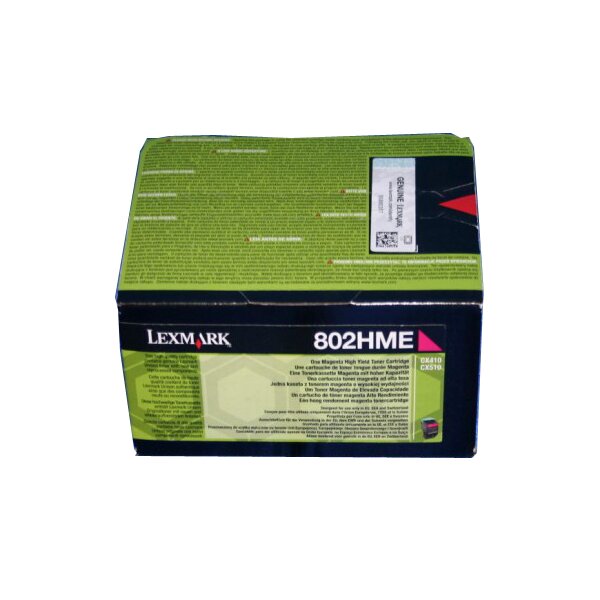 Lexmark 80C2HME Toner High Yield Corporate Cartridges 802HME magenta