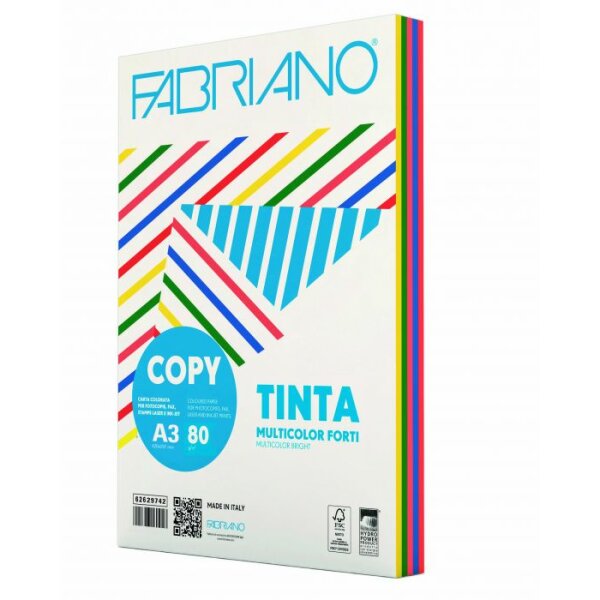 Fabriano Kopierpapier A3 80gr sortiert (250) Copy Tinta starke Farben 62629742