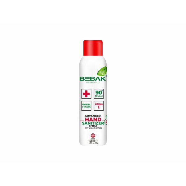 Bebak Spray Disinfettante per mani 150 ml. 90% alcool EN14476 - EN1500