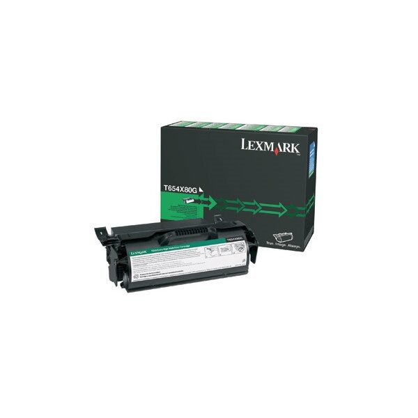 Lexmark T654X80G Toner Extra High Yield Reconditioned Cartridges schwarz
