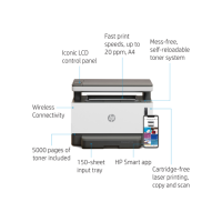 HP Neverstop 1201n  Multifunktions-Laserdrucker 5HG89A,  A4, 3in1, Drucken, Scannen, Kopieren