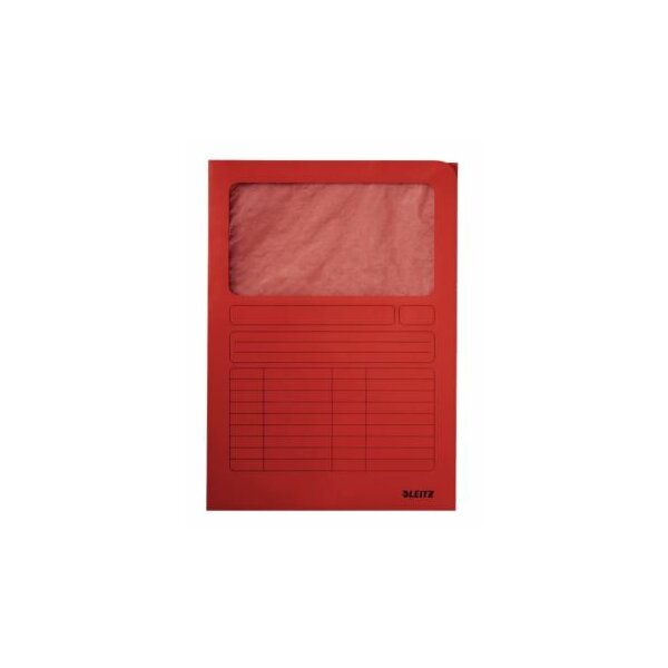 LEITZ Sichtmappe 3950 mit Fenster rot